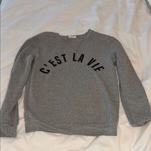 C'est La Vie Gray Sweater